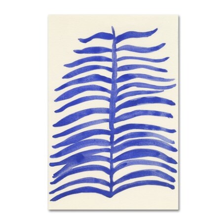 Fernanda Franco 'Blue Leaves' Canvas Art,30x47